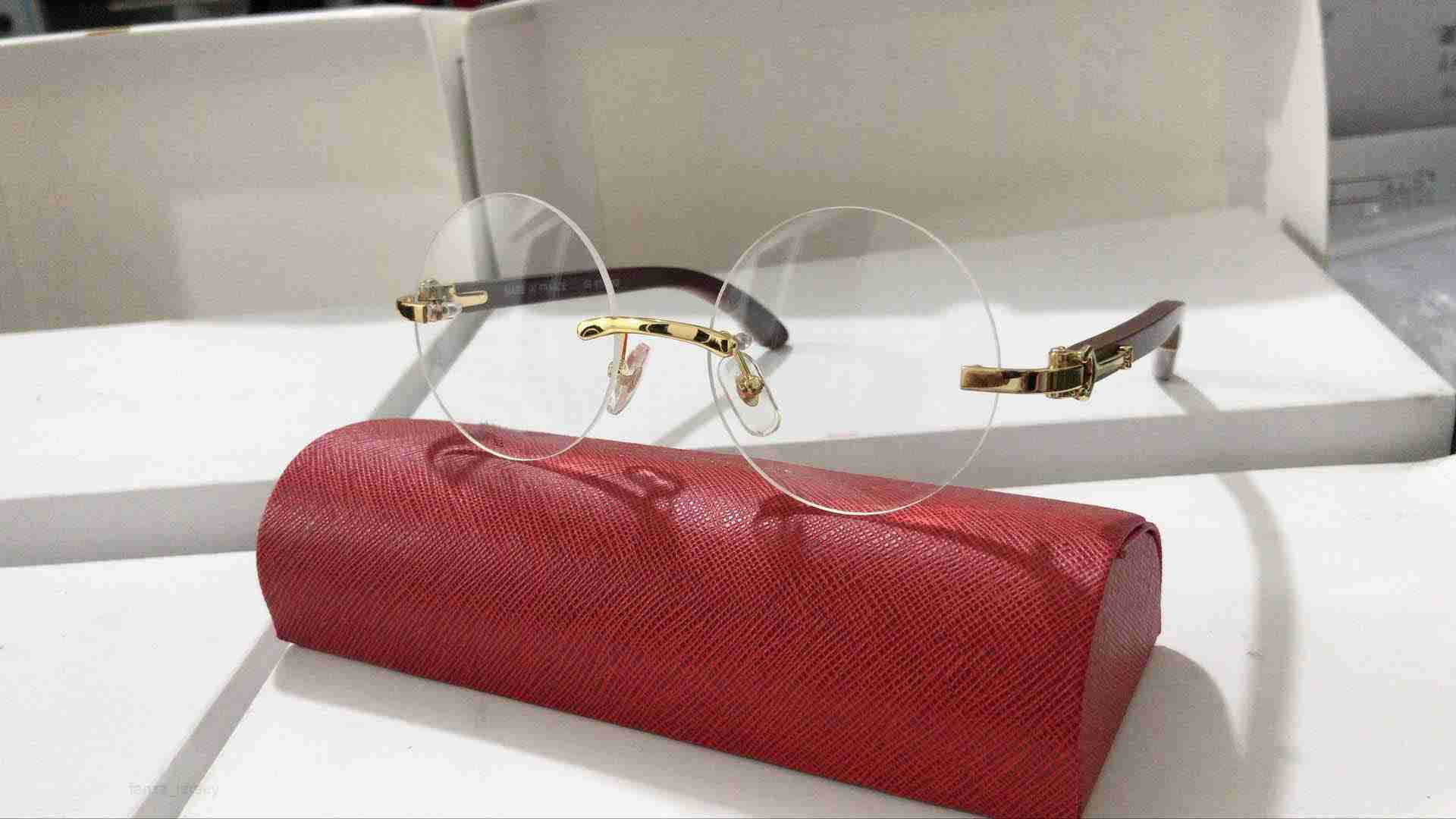 

Polarize Sport Mens Designer Sunglasses for Woman Wood Rimless Sunglass Oversized Fashion Round Metal Luxury Brand Clear Frame Carti Glasses good