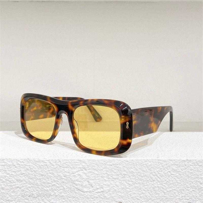 

Mens Designer Sunglasses For Women Fashion Yellow Square Summer Style Millionaire Goggle Sun glasses Driving Beach UV 400 Lens With Case good
