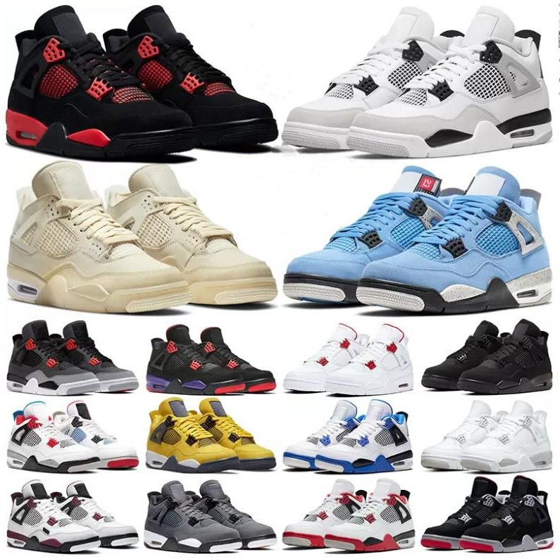 

New jorden basketball shoes Jumpman 4 4s men women Redb bikeThunder retro4 Sail Black Cat White Pure Money Infrared Military Metallic Purple Cool Grey Motorsports, #37