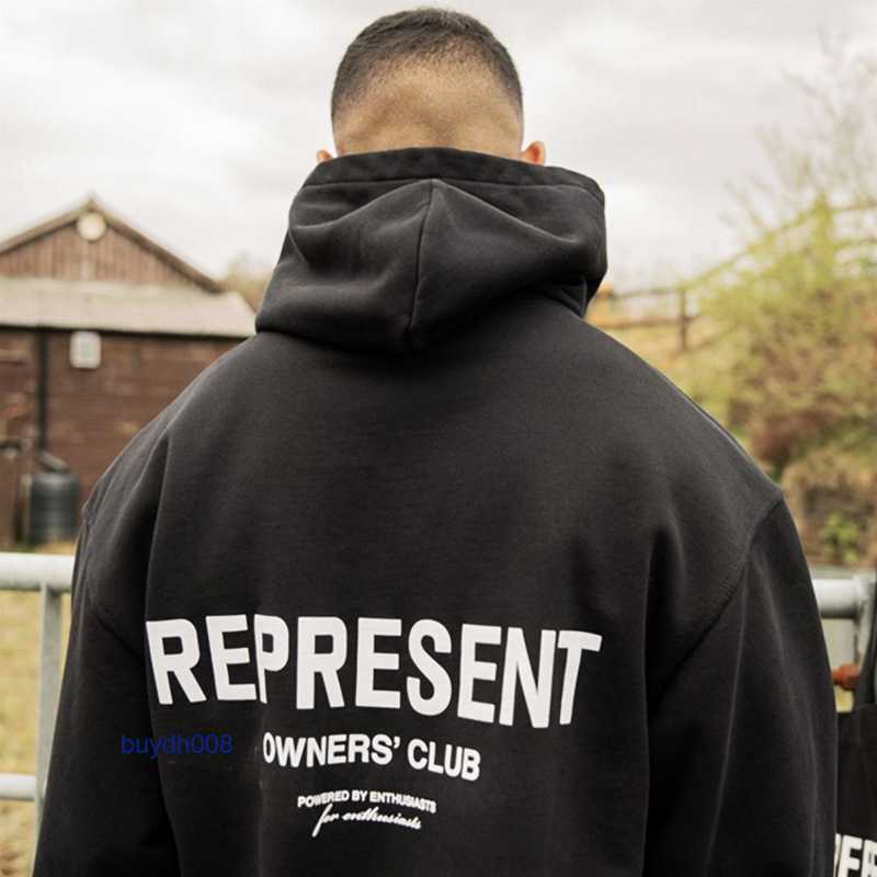 

New Men' and Women' Hoodies Fashion Design Brand Present' Vintage Basic Slogan Alphabet Print High Street Fog Xxkz, Black
