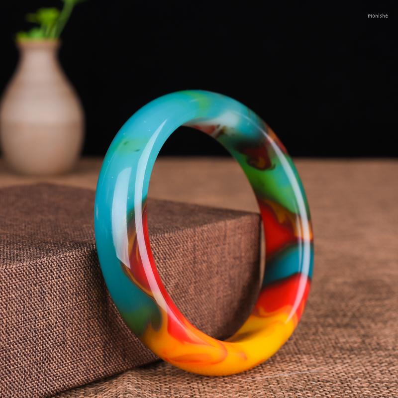 

Bangle Natural Color Chinese Jade Bracelet Jadeite Charm Jewellery Fashion Accessories Hand-carved Luck Amulet Gifts Wholesale