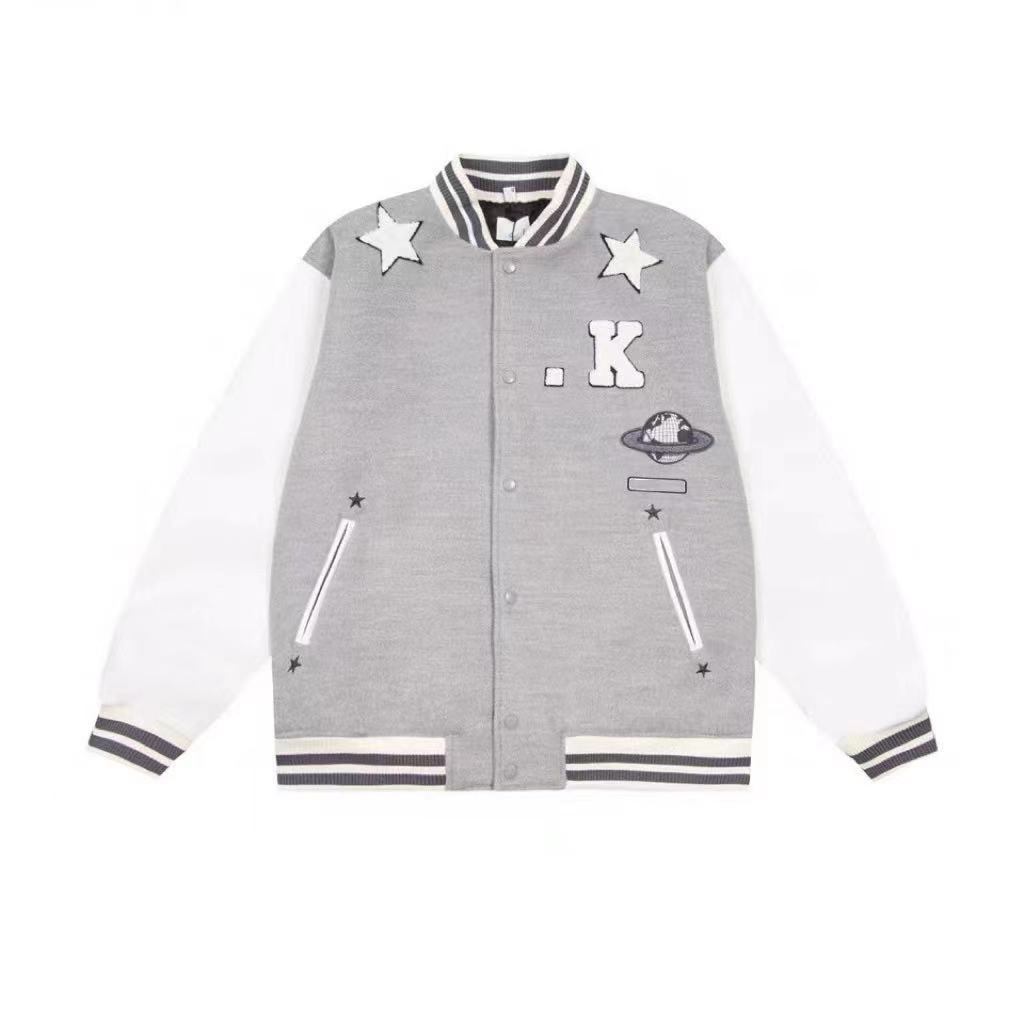 Flocking Leather sleeves Baseball Coat Uniform Luxury Jacket High Quality Single Breasted Warm Jackets Couples Women Men Varsity Coats Men's