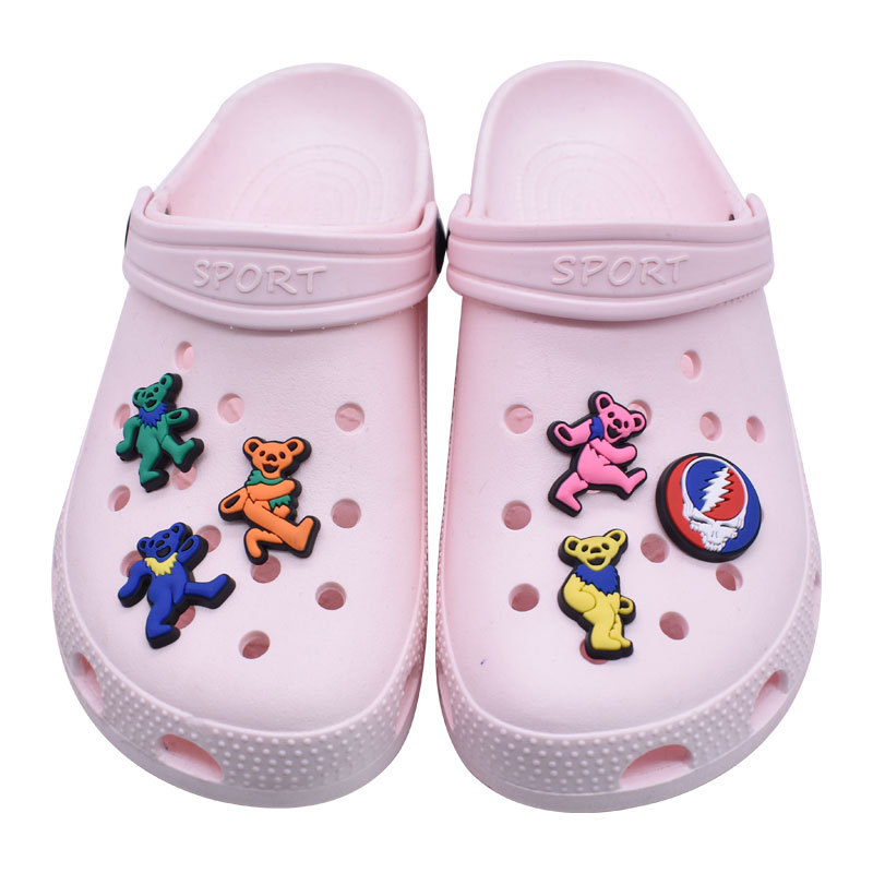 

Anime charms grateful bears wholesale childhood memories funny gift cartoon charms shoe accessories pvc decoration buckle soft rubber clog charms, Equally mixed colors