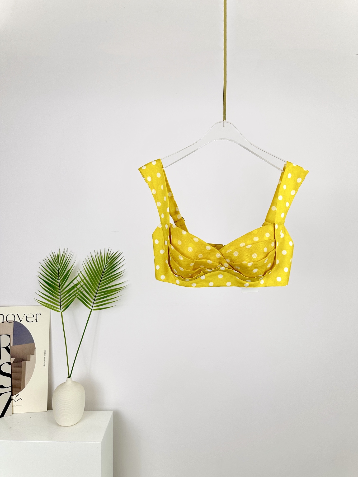 

Women' Tanks & Camis 2023 Australian fashion brand spring and summer new wave point French bra 06, Yellow