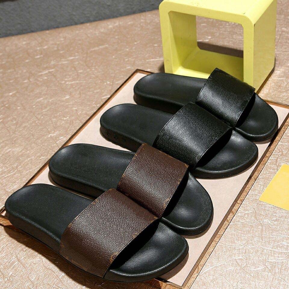 

With box Sandals Slippers Slides Casual Shoe Flat Slide Designer Men Women Slipper Flip Flop Luxury Brand lightweight house black sandals, #2