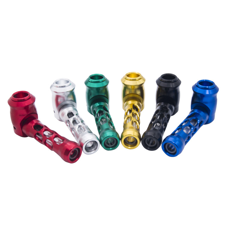 

Aluminium alloy metal pipe 4" Glass tube portable detachable pipes wholesale