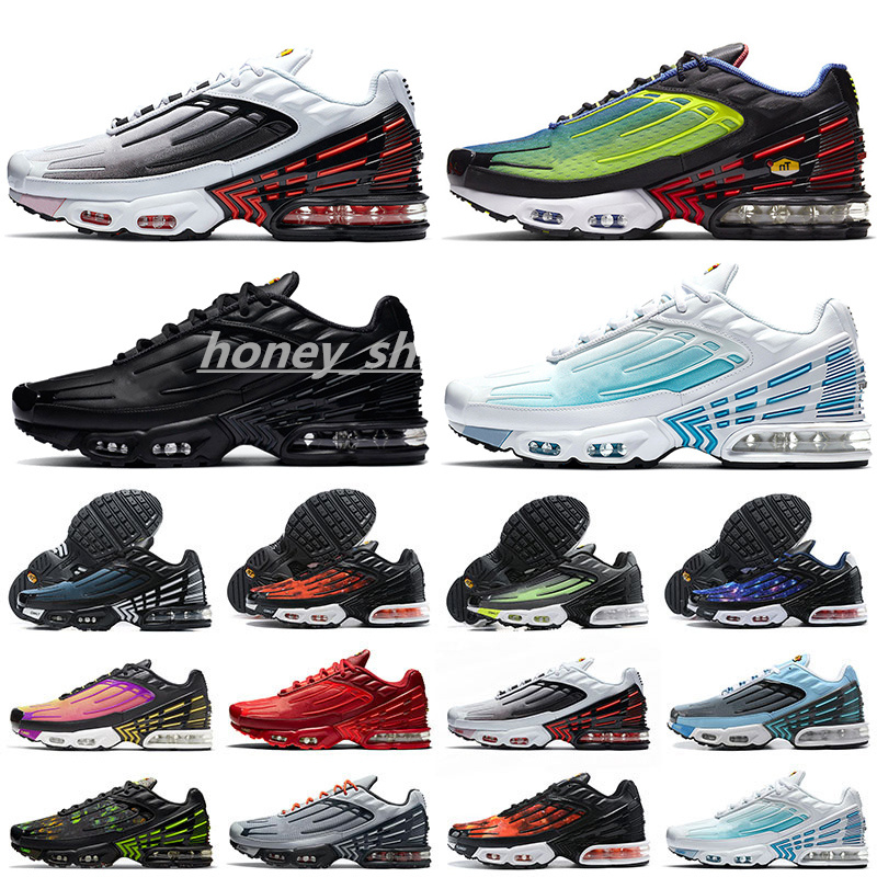 

fashion tn plus 3 mens running shoes triple white black hyper og classic neon men women trainers sports sneakers Tiger Laser Blue Parachute H6, Color 11