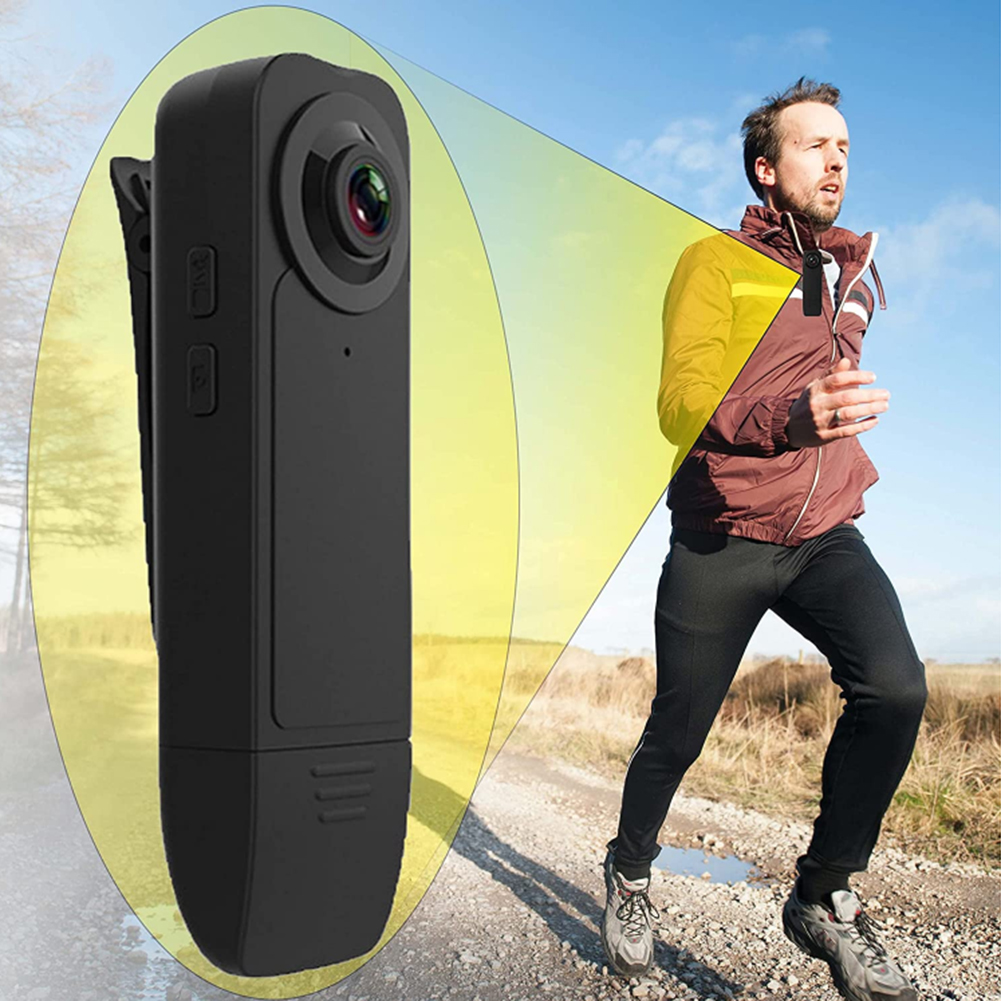 

A18 Mini Camcorder Camera Body Cameras 1080P HD Night Vision DV Pocket Pen Video Recorder Cam for Home Sports Class Online Meeting, Black