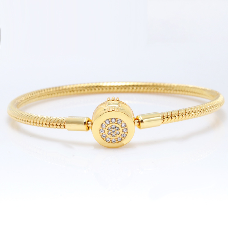 

Crown Bracelets Snake Chain Women With Original BOX Authentic fits pandora s925 Sterling Silver Charms Bracelet Birthday Christmas Gifts Jewelry BR022