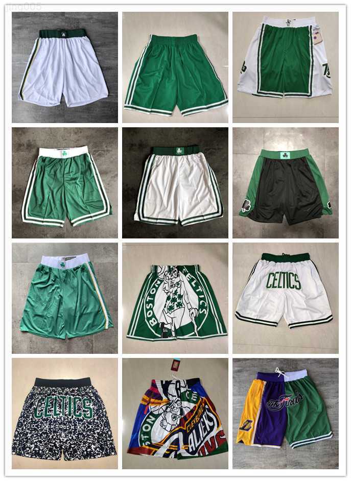 

Boston''Celtics''Shorts mens Throwback Basketball Shorts pocket Basketball 33 Larry Bird Jayson 0 Tatum Jaylen 7 Brown, Color