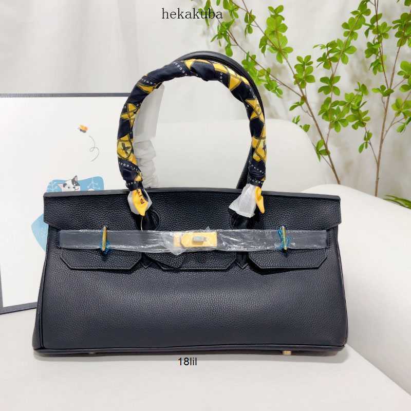 

Bags Birkin Women's 7A Herme and New fashion senior autumn winter single shoulder large bag horizontal first layer cowhide antique hand armpit women P510, Caramel brown 42 "