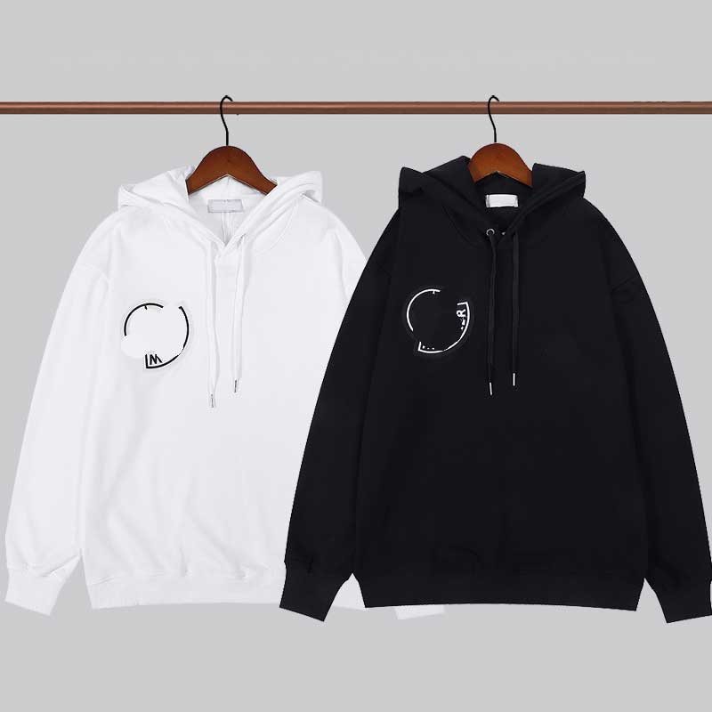 Sweatshirts Autumn and winter High Cotton Mens monclair Hoodie Slim Fit Warm Pullover Casual Hooded Couple Simple Print Sweater