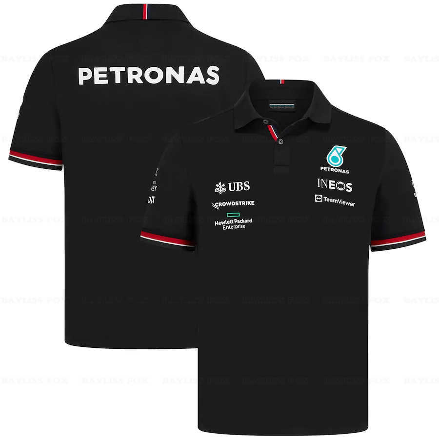 

2023 F1 Team Formula One Polo Men's Summer for Mercedes Benz Petro Racing Auto Shirt Lapel Motorsport Quick Dry Breathable Casual T-shirt, 2021