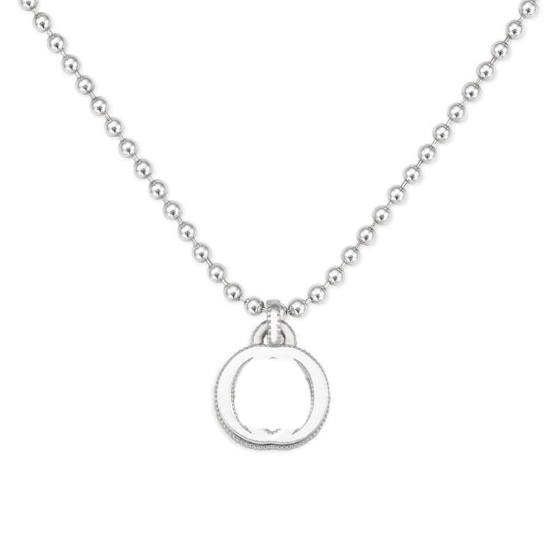 

Circle pendant necklace woman chic letter decoration retro plated silver bead chains fashion jewelry mens designer necklace have love necklaces luxury necklaces