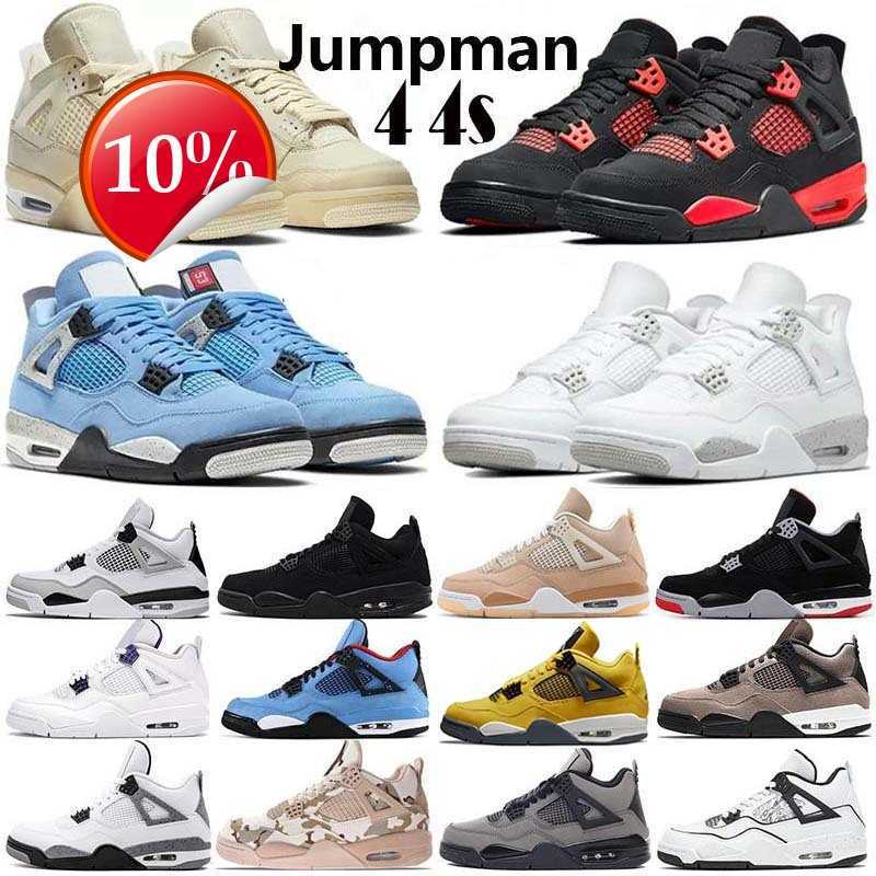 

2023 Top Og2023 Jumpman 4 Basketball Shoes Mens Womens Bred 4s Unc Black Cat University Blue the Cactus White Grey Women Pure Royalty Men Sport Sneakers Size 36-47