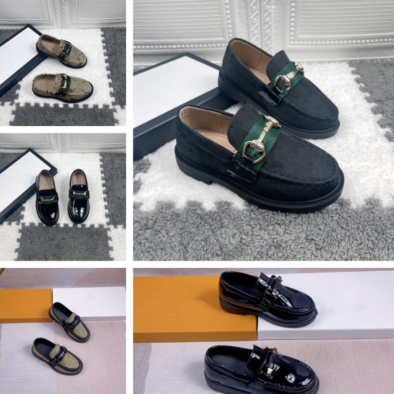 

2023 spring Children kids Casual loafer leather flat Sneakers Boys Girls Flats jogging Shoes baby toddler double G Slip-on Loafers for Wedding Party Dress Shoes 26-35, Cxggl1