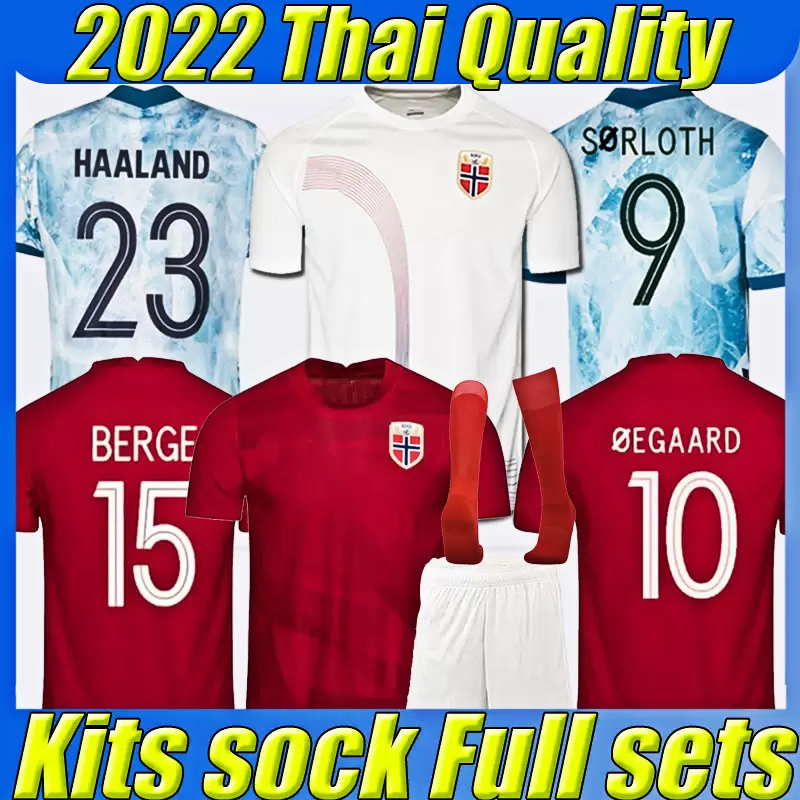 

2022 Norwaies Haaland Soccer Jerseys 2021 noruega ODEGAARD Berge King SORLOTH camisetas de futbol Noreg retro 1984 national team Football shirt Norge Men Kid Kits, Nuowei nuowei 2021 away