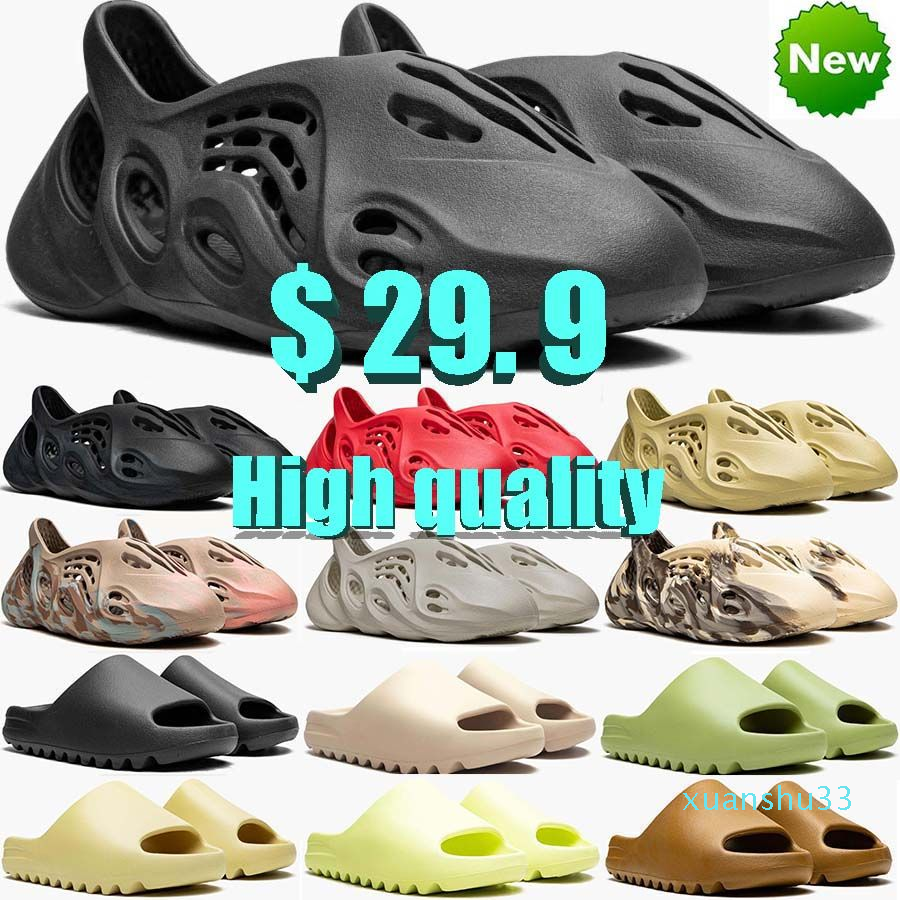 

Sandals Slippers Men Woman slider Foam Runner Mineral Blue Onyx Pure Slide Slipper Ochre Bone Resin Clog Desert Ararat runr slides shoe Sandal, #21