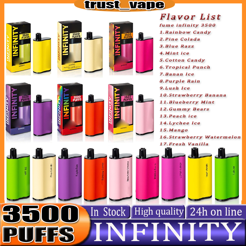 

INFINITY 3500puffs Disposable E cigarettes Box Mod Kit 1500mAh 12ml Prefilled Cartridge Pod Vape Pen kit