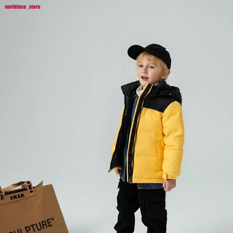 22SS Kids Winter Down Coat puffer The Face jackets down womens Fashion North jacket Couples Parka Outdoor Warm Feather Outfit Outwear Multicolor coa