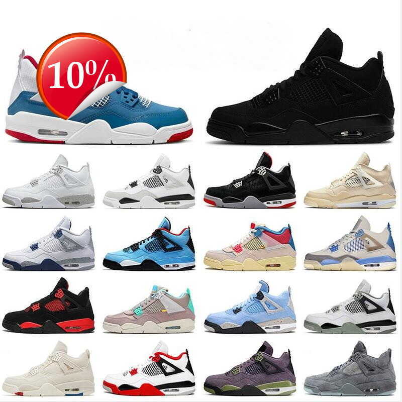 

2023 top ogJumpman Grade school 4S Messy Room Basketball Shoes for sale Jorden 4 Black Cat kids Midnight Navy Seafoam Red White Oreo Bred Trainers, 27