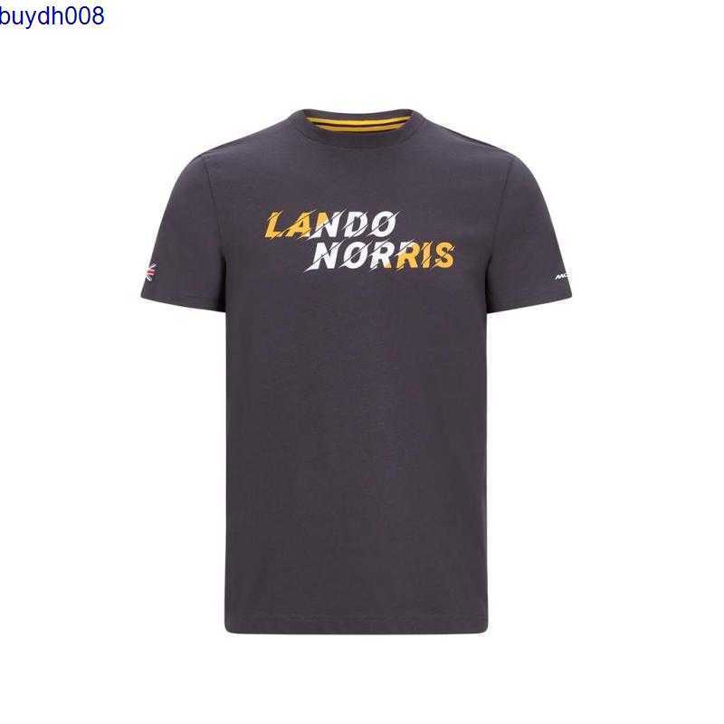 

2023 F1 Team Formula One t Shirt Men's Mclaren Motor Racing Suit Norris Round Collar Short Sleeve Leisure, Blue