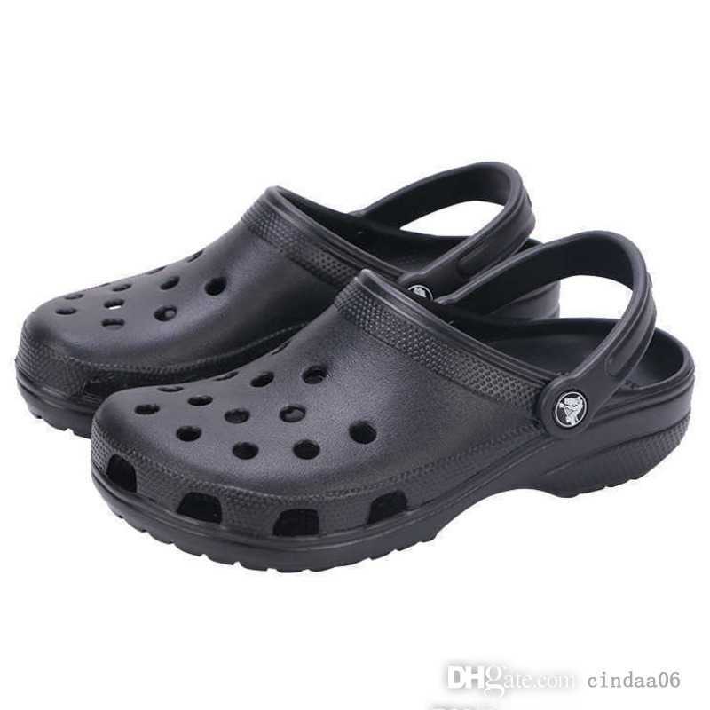 

Style Hole Slides Slippers Mens And Womens Designer Sandals Casual Breathable Flat Bottomed Beach Shoes, Orange