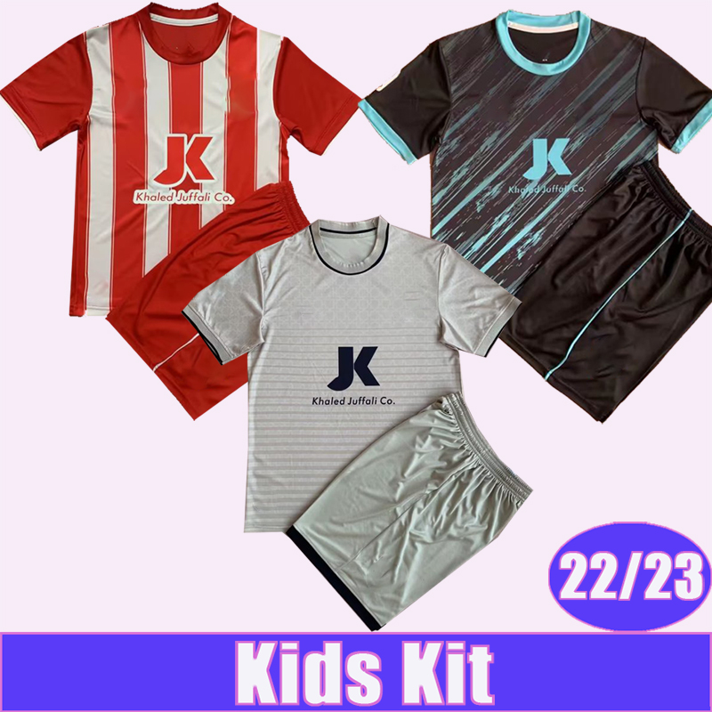 

22 23 Almeria EMBARBA Kids Kit Soccer Jerseys POZO DYEGO SOUSA RAMAZANI AKIEME Home Red White Away 3rd Short Sleeve Football Shirt Uniforms, Tz10812 22 23 home no socks