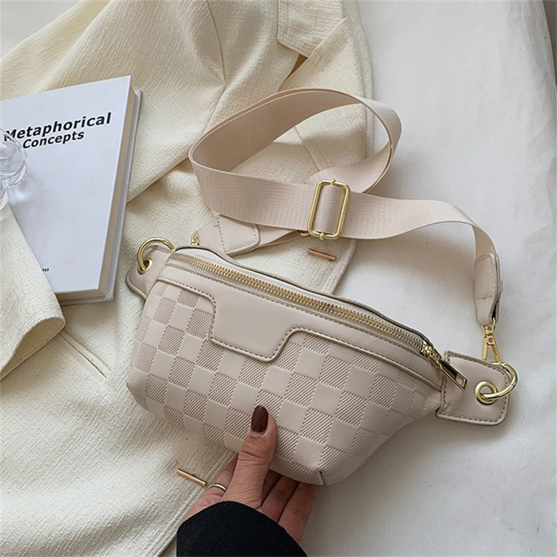 

Designer Waist Bags Bumbags Woman Fashion Luxurys Brands Belt Bag Purse Classic Letters Plaid Golden Zipper Fannypacks Cross Body, Black