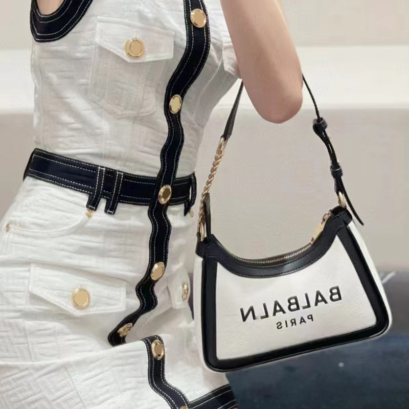 

Womens Designer Shoulder Bag Handbag Canvas B Army Bag Leather Panels Cross Body Designers Handbags Woman Crossbody Bags Tote 2201, White