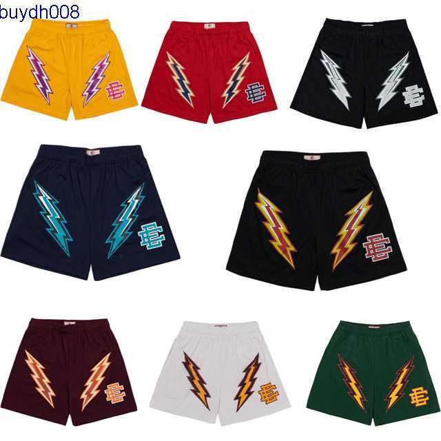 

American West Coast Style Men' Casual Shorts Fashion Brand Eric Emanuel Ee Summer New Hole Cloth Short Pants 3d Printed Lightning Pattern Wear Yu9x, Kst272101