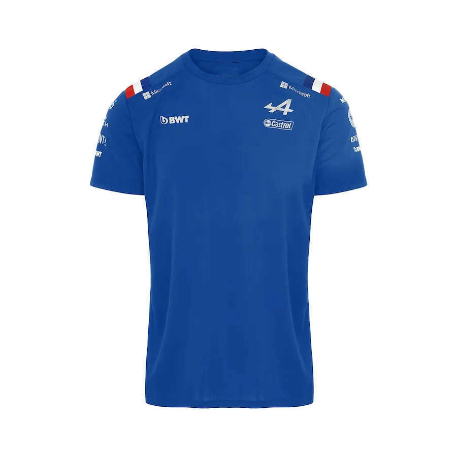

2023 F1 Team Formula One t Shirt Men's Summer New Official Website Alpine Suit Alonso Short Sleeve Breathable Casual Blue