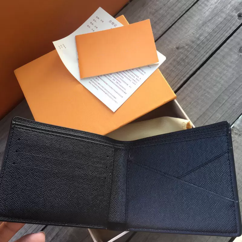 

6 colors Paris plaid style Designer mens wallet famous men luxury wallets special leather multiple short small louise Purse vutton Crossbody viuton bag, Coffee bee