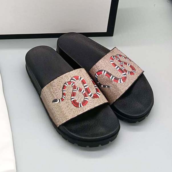 

Designer slippers for men women slides floral brocade flats gear bottom tiger bee flop flip scuffs casual fashion beach shoes sandals size 35-46 00080056363, #22