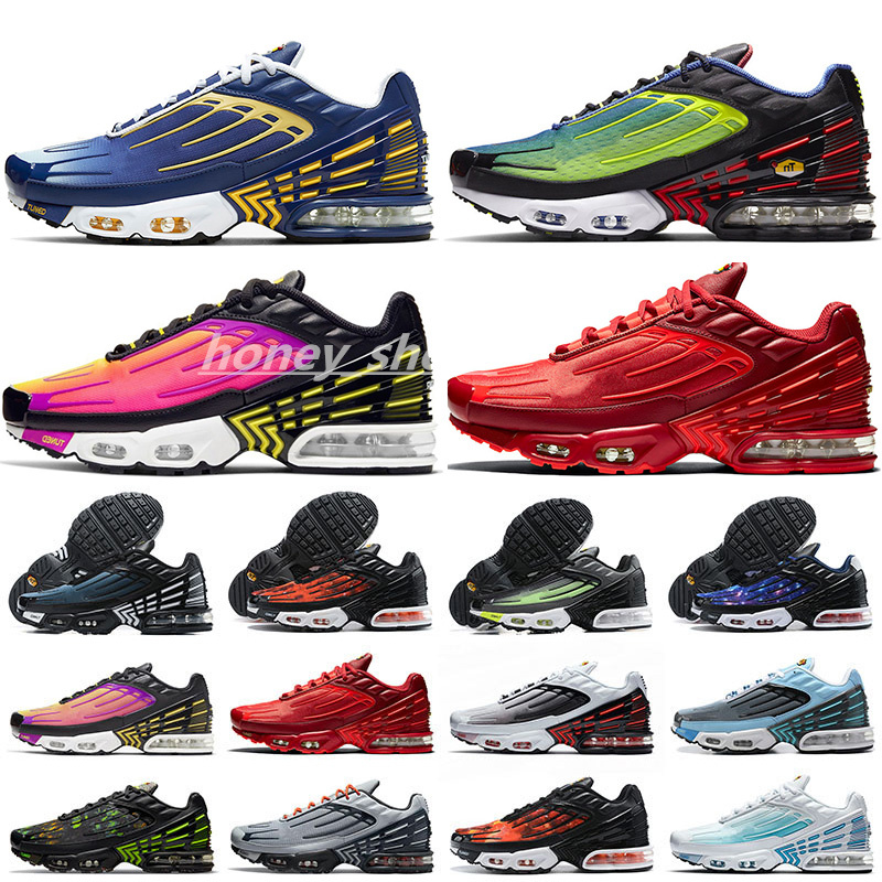 

2022 High Quality Casual Shoes TN Plus 3 Running Shoes Obsidian White Aquamarine Laser Blue Ghost Green Men Women Trainers Sports Sneakers Designer Multi H6, Color 1