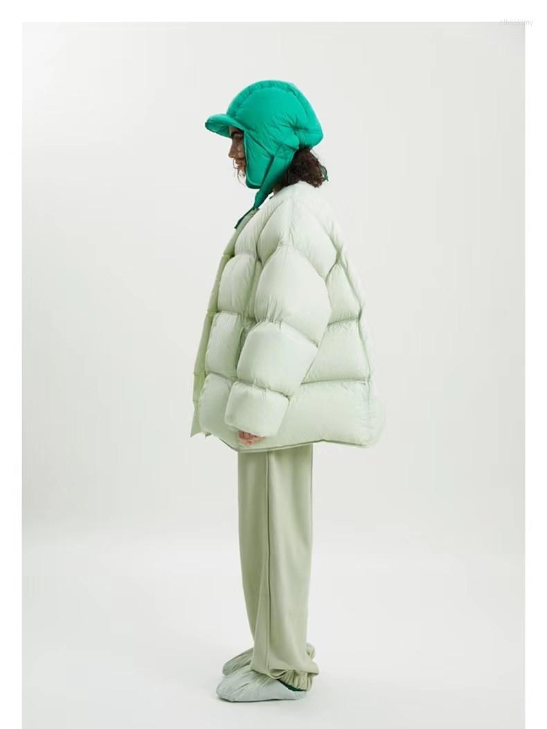 

Berets 2023 Winter Adjustable Windproof Thickened Cycling Ear Cap For Female Women's Green Warm Down Hat