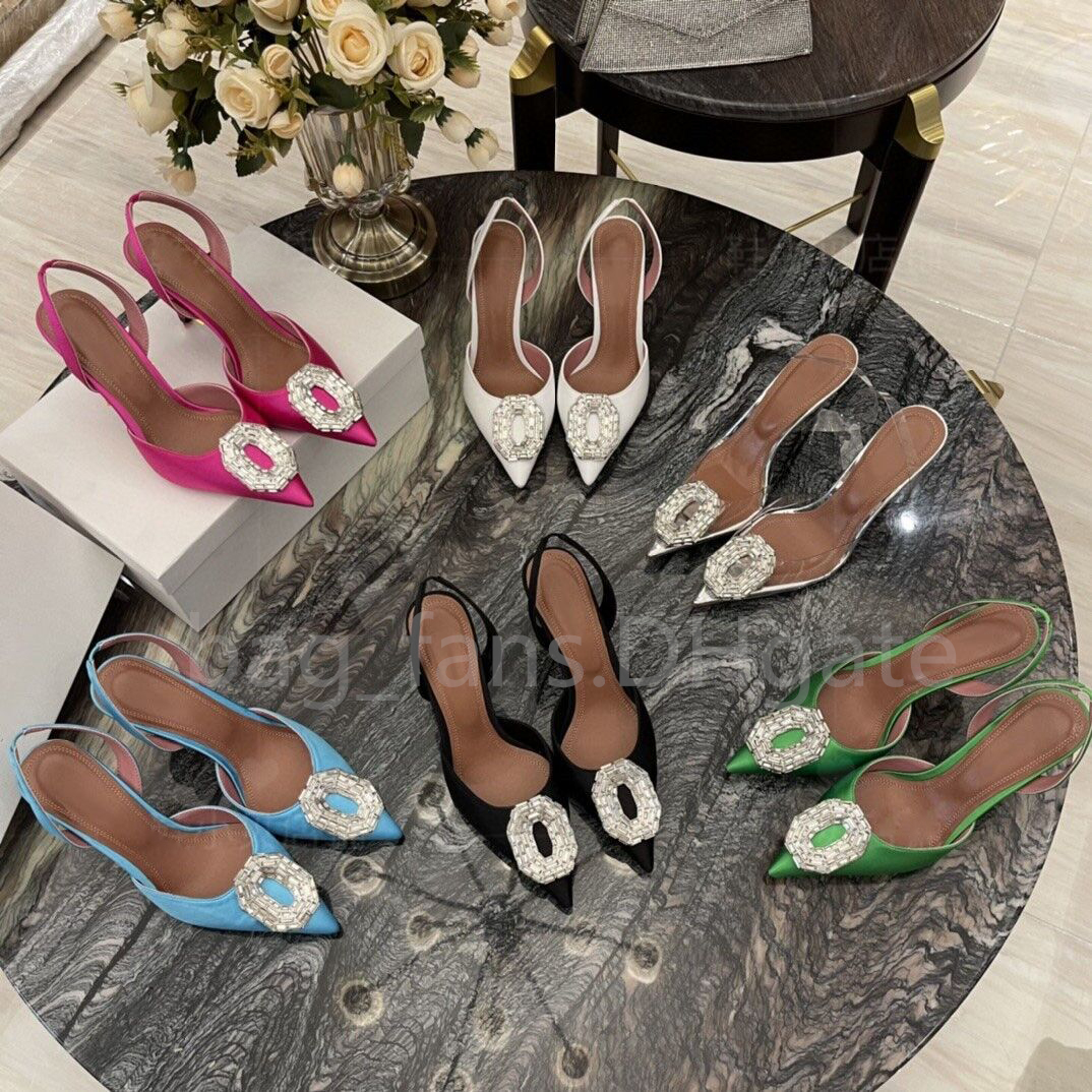Chaussures à talons hauts de styliste pour femmes, chaussures habillées avec strass pour fête de mariage, 7cm