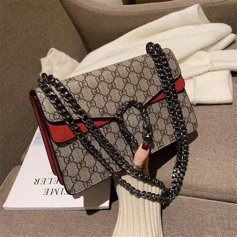 

2023 luxury handbags ladies Womens Bag handbags Limited Style Chain Genuine Leather Shoulder Diagonal Crossbody bags High Qualitys Luxurys Handbag, Red