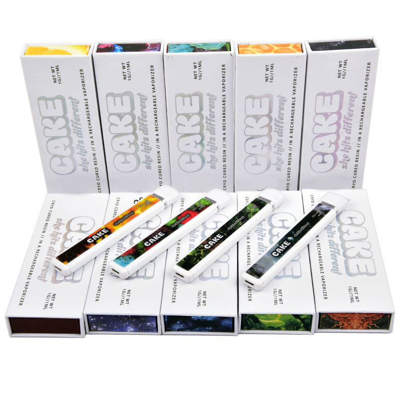 

Cake Bar Rechargeable Disposable E Cigarettes Vape Pen Vapes Bar Cartridges 1ml Empty Pods 350mAh Battery