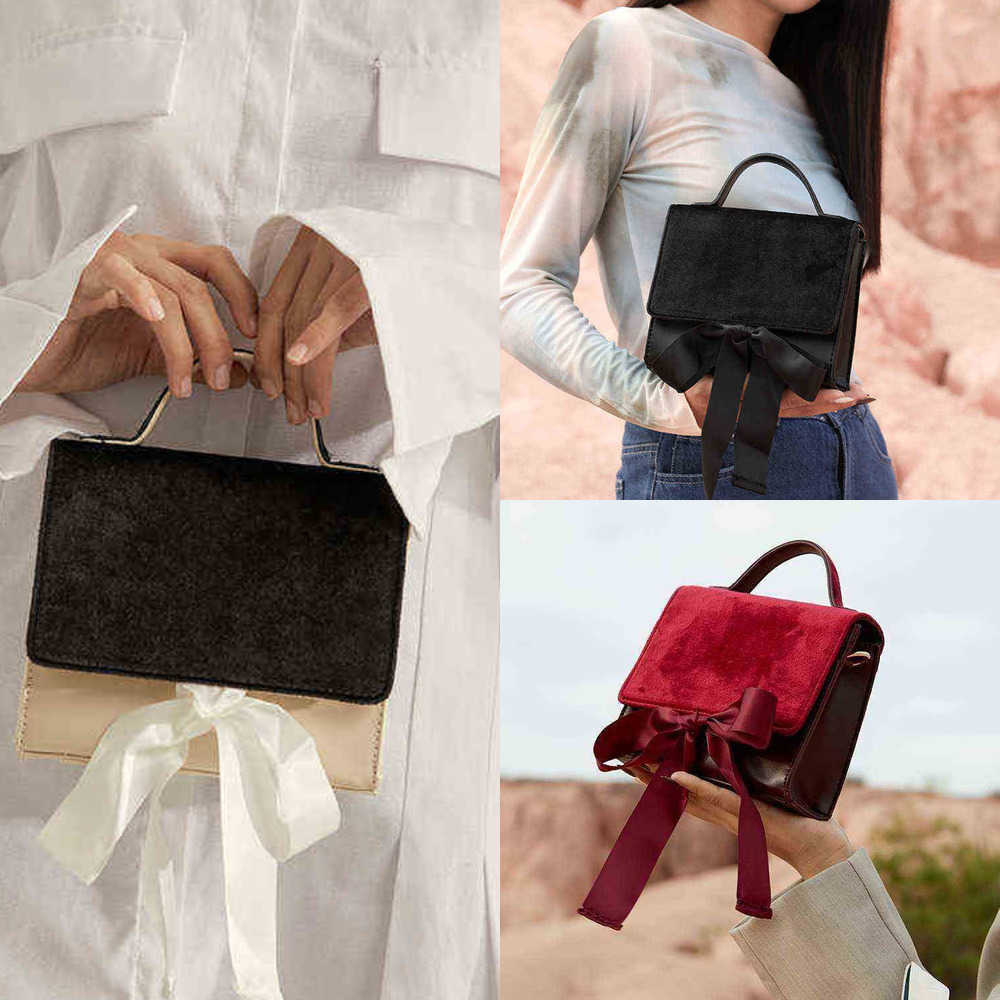 

Shoulder Bag Women's Small Square Towel Bag Fashion Strap Velvet Lapel for Wedding and Evening 220224, White