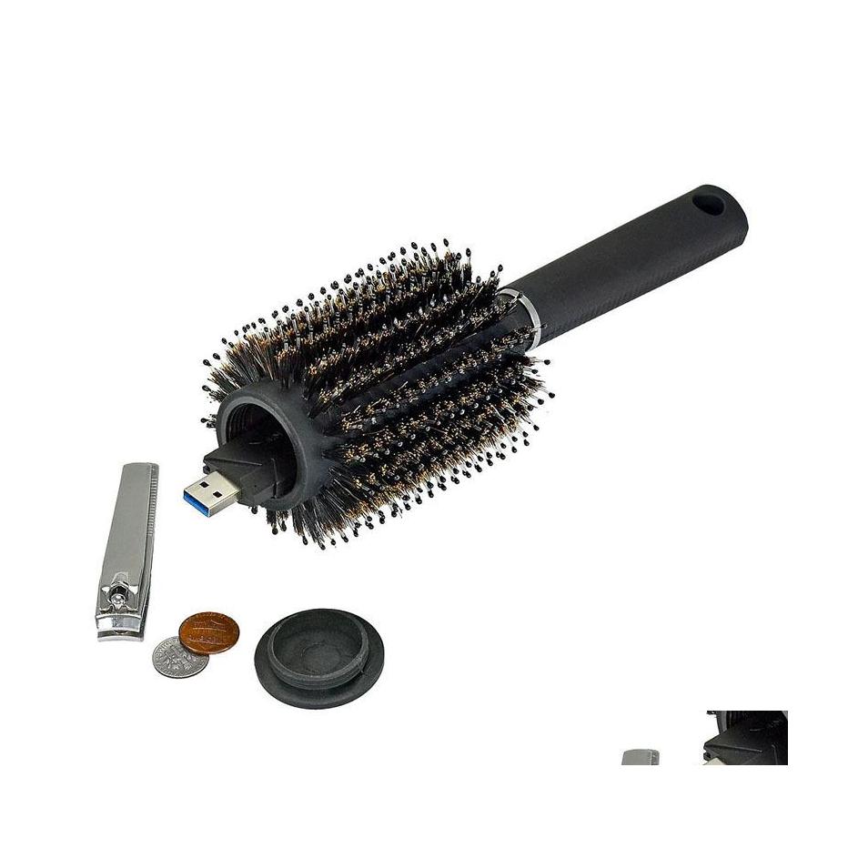 

Storage Boxes Bins Hollow Hair Brush Comb Black Stash Safe Diversion Secret Security Den Valuables Plastic Home Box Vt0443 Drop De Dhrva
