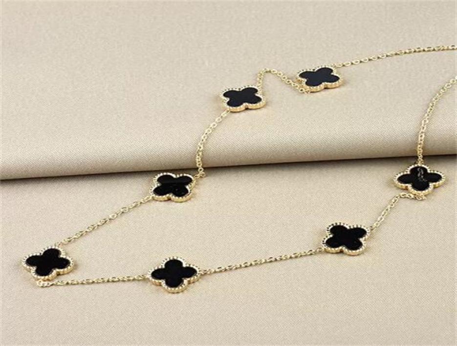 

Strands Fine Design Titanium Steel Cute 4 Leaf Clover Pendant Necklace Jewelry for Women Gift