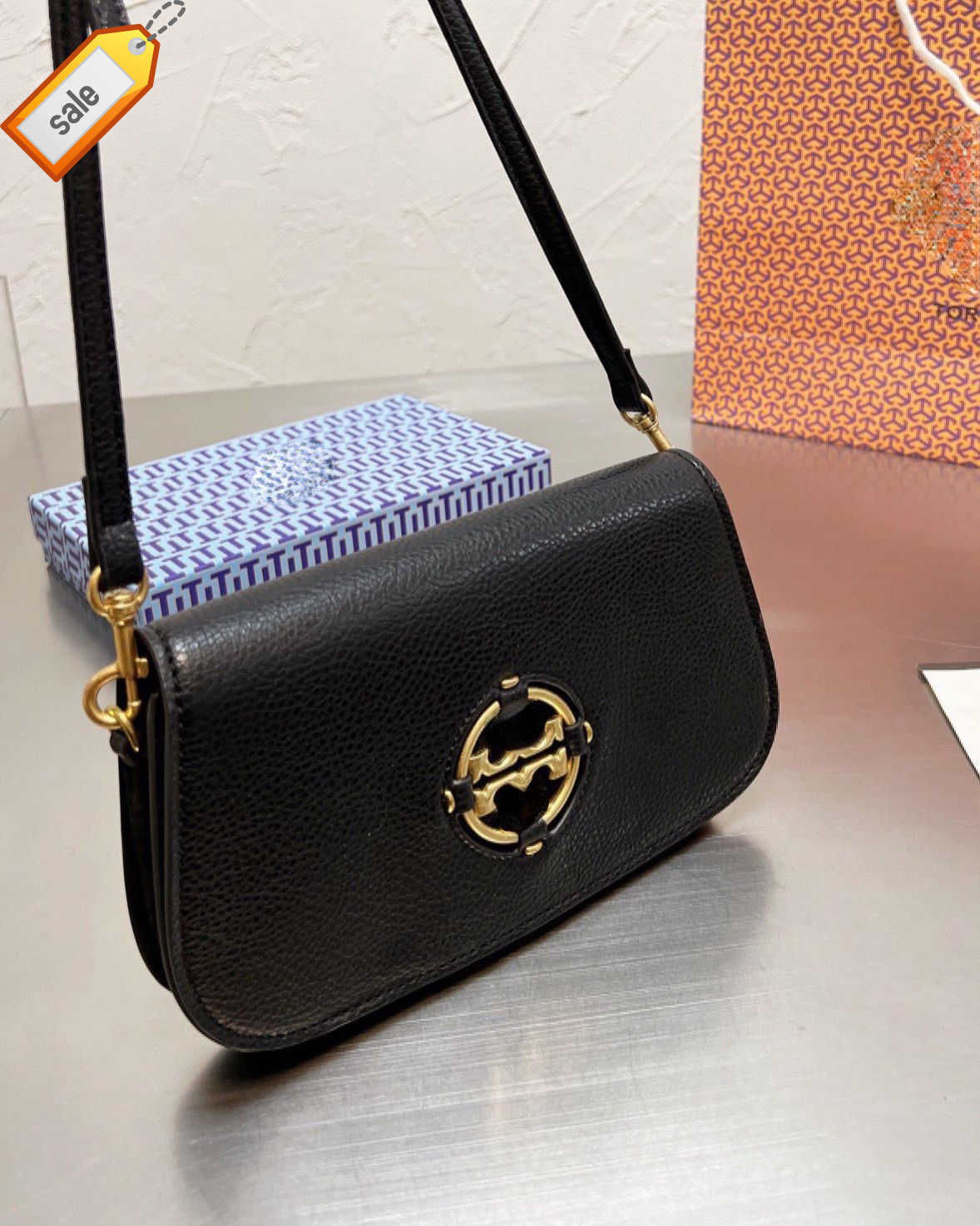 

Brand Designer Shoulder Bags Crossbody Bag Tote 2023 New Women's Texture Leather Fashion All-match Crescent Bag Gift Box Packaging Factory Direct Sales, Black