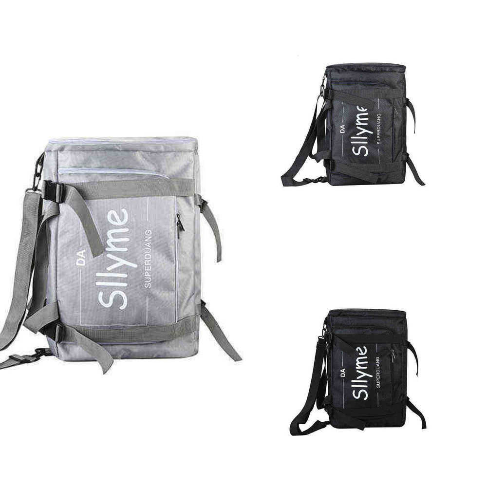 

Backpack Men's Personality Backpack Leisure Large Capacity Multi-functional Schoolbag Fashion Trend Travel Bag 220630, Light gray