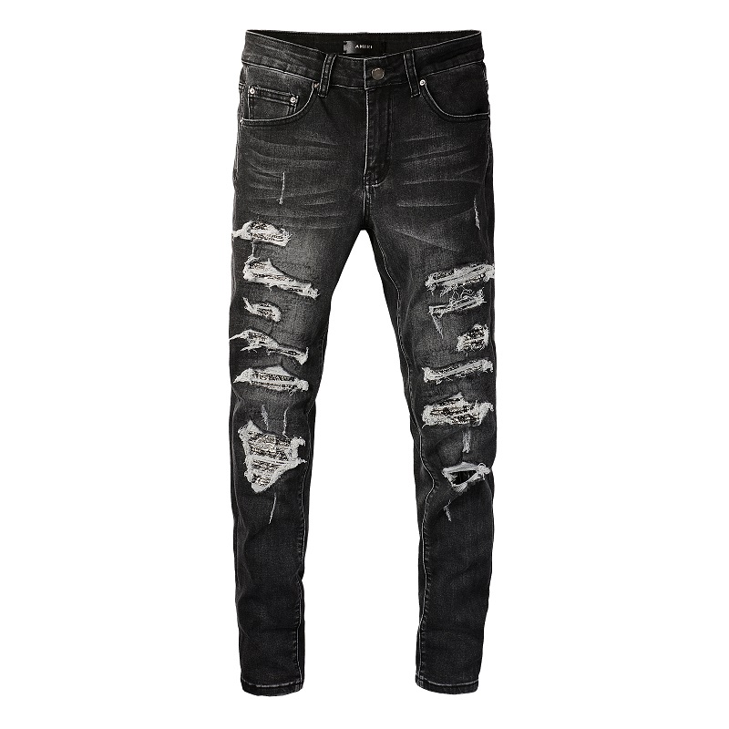 

Distressed Designer Jeans 20SS Ripped Mens Biker Slim Fit Motorcycle Denim For Men Fashion jean Mans Pants pour hommes VYSW, 845