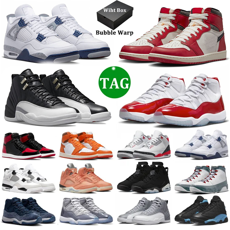 

jumpman 4 5 6 11 12 basketball shoes for men women Military Black Cat Sail Red Thunder White Oreo Unc Cherry Cool Grey Royalty Taxi Playoffs, #19