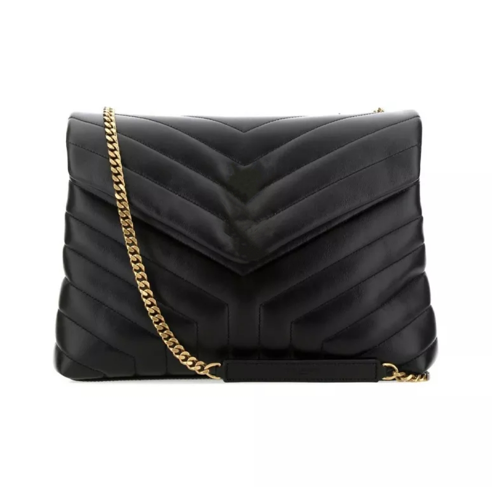 

Loulou Bag Fashion designer Luxury bags Real Leather Messenger Bag Chain shoulder crossbody Size 32/11/22cm Bronze/white steel/black gun metal hardware designers, Black1