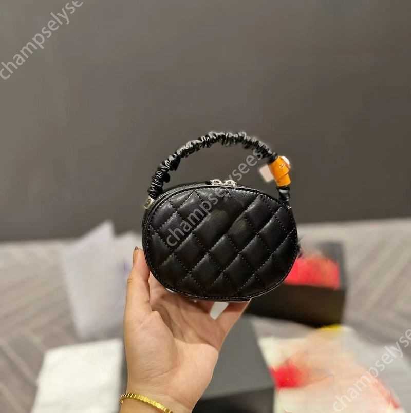 

CC bag Luxury Designer bags fashionbags handbags black handbag crossbody Classic quilted Mini round cake sheepskin makeup Bag women shoulder32, Empty box