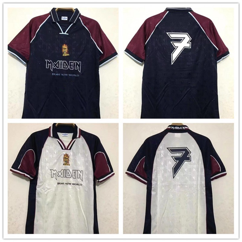 

Men s T Shirts 1999 Iron Retro Maiden Eddie short sleeved T Shirt Football Shirt Camisa Heavy Metal Lady Home and away Soccer Jersey 230107