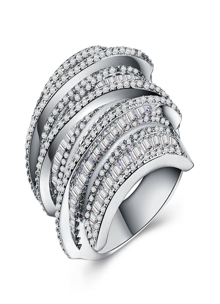 

Wedding Rings Full Princess Cut Jewelry 925 Sterling Siver 925 Sterling Silver White Sapphire Simulated Gemstones Women Ring Sz516825593